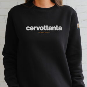 Felpa CERVOTTANTA girocollo nera