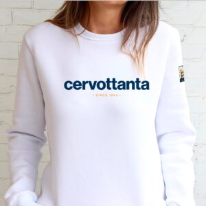 Felpa CERVOTTANTA girocollo bianca